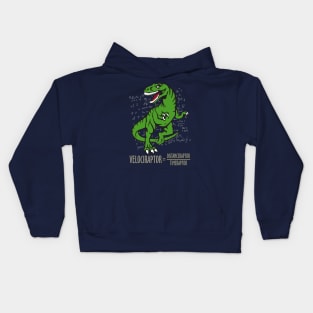 Velociraptor Math Kids Hoodie